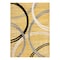 World Rug Gallery Modern Wavy Circles Design 2' x 3' Yellow 377YELLOW2X3 - alternate 1